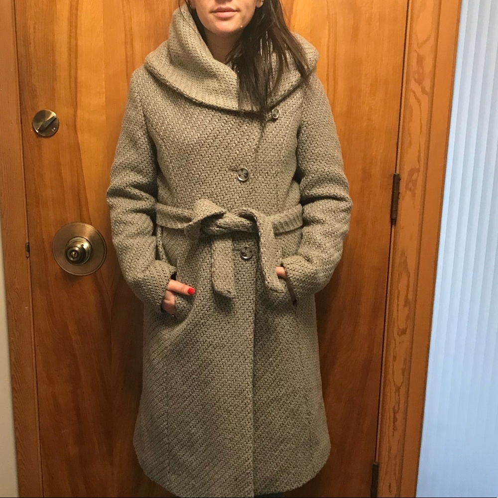 Liz clairborne wool blend shawl collar coat